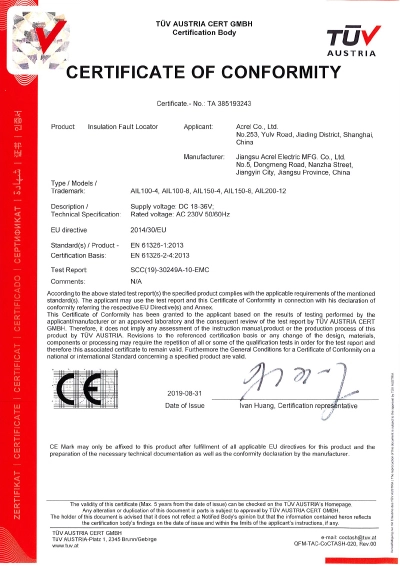 ce for ail insulation fault locator